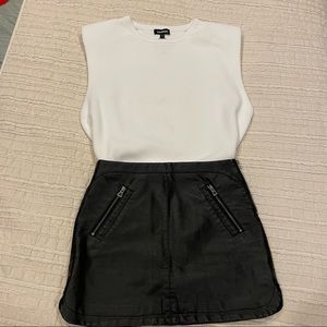 Faux leather skirt